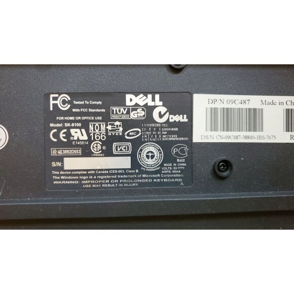 Dell SK-8100 Wired PS/2 Keyboard For Office & Home Use some distress - Picture 2 of 11